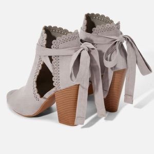 Grey Ankle Tie JustFab heels
